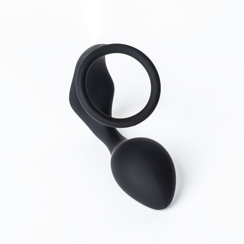 Anneau Pénien en Silicone avec Plug Anal Tease